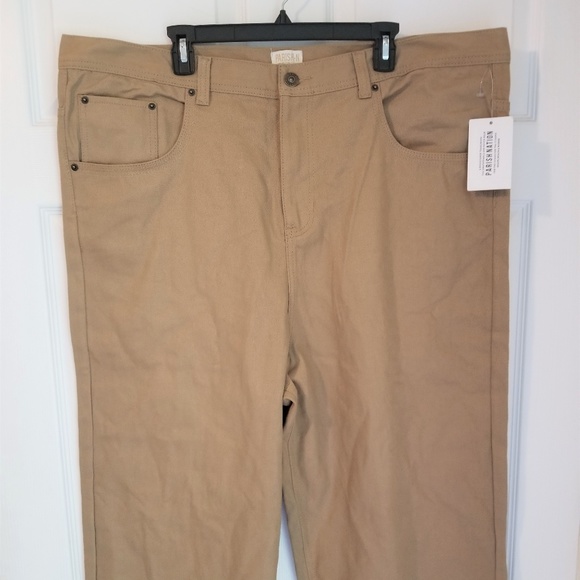 Parish Nation Men's Jeans NWT Khaki Cotton Blend - Picture 2 of 6